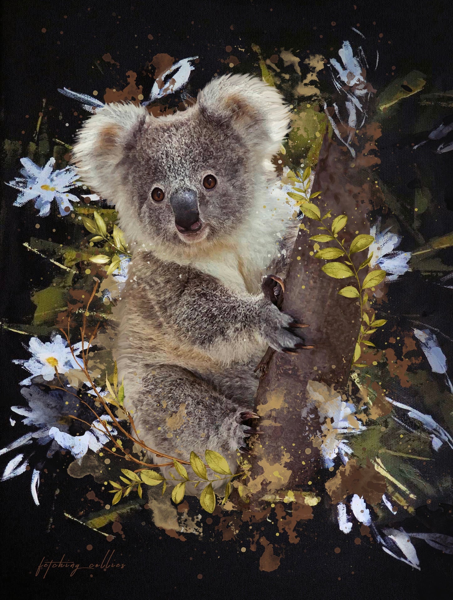 Custom Digital Portrait Pet Canvas