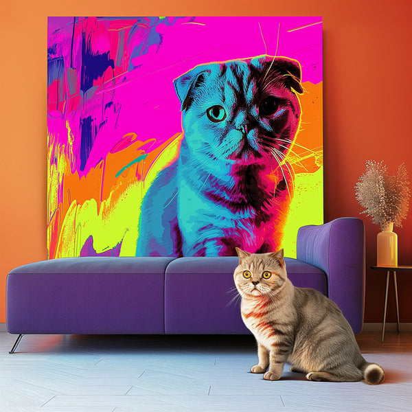Custom 3D Embossed Canvas Painting-"Neo-Pop"