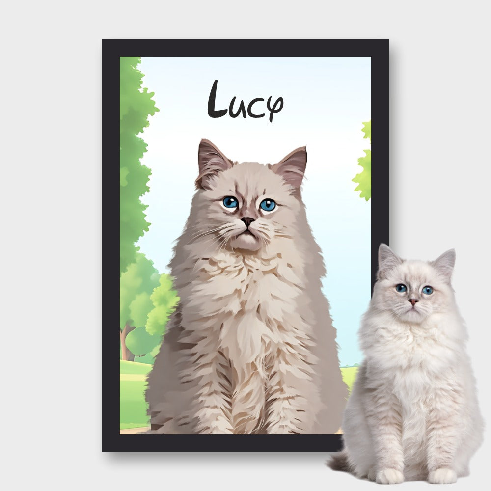 Personalised Light Up Picture Frame (Cat)
