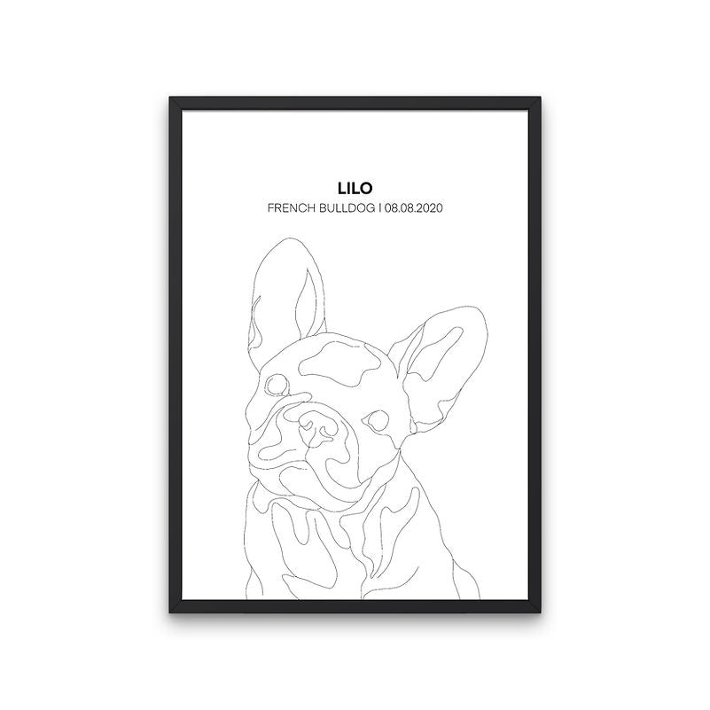 Custom Pet Silhouette Photo Frame