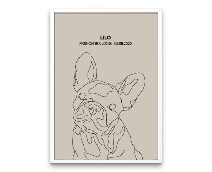 Custom Pet Silhouette Photo Frame
