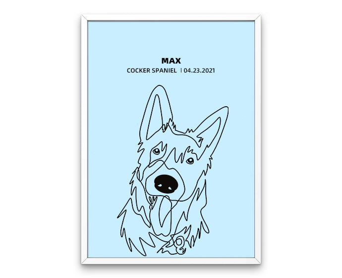 Custom Pet Silhouette Photo Frame