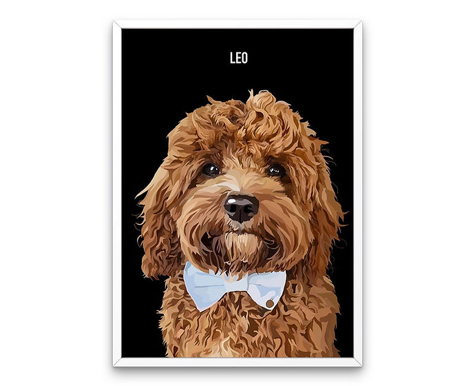 Custom Framed Single Pet Portrait