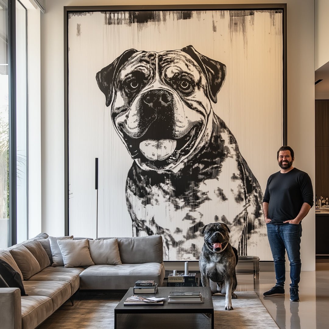 Custom Pet Portrait - Black & White Style