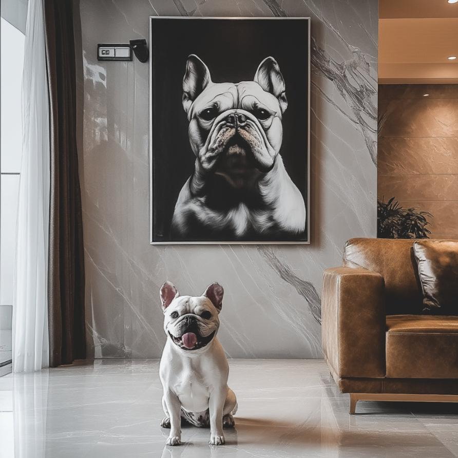 Custom Pet Portrait - Black & White Style
