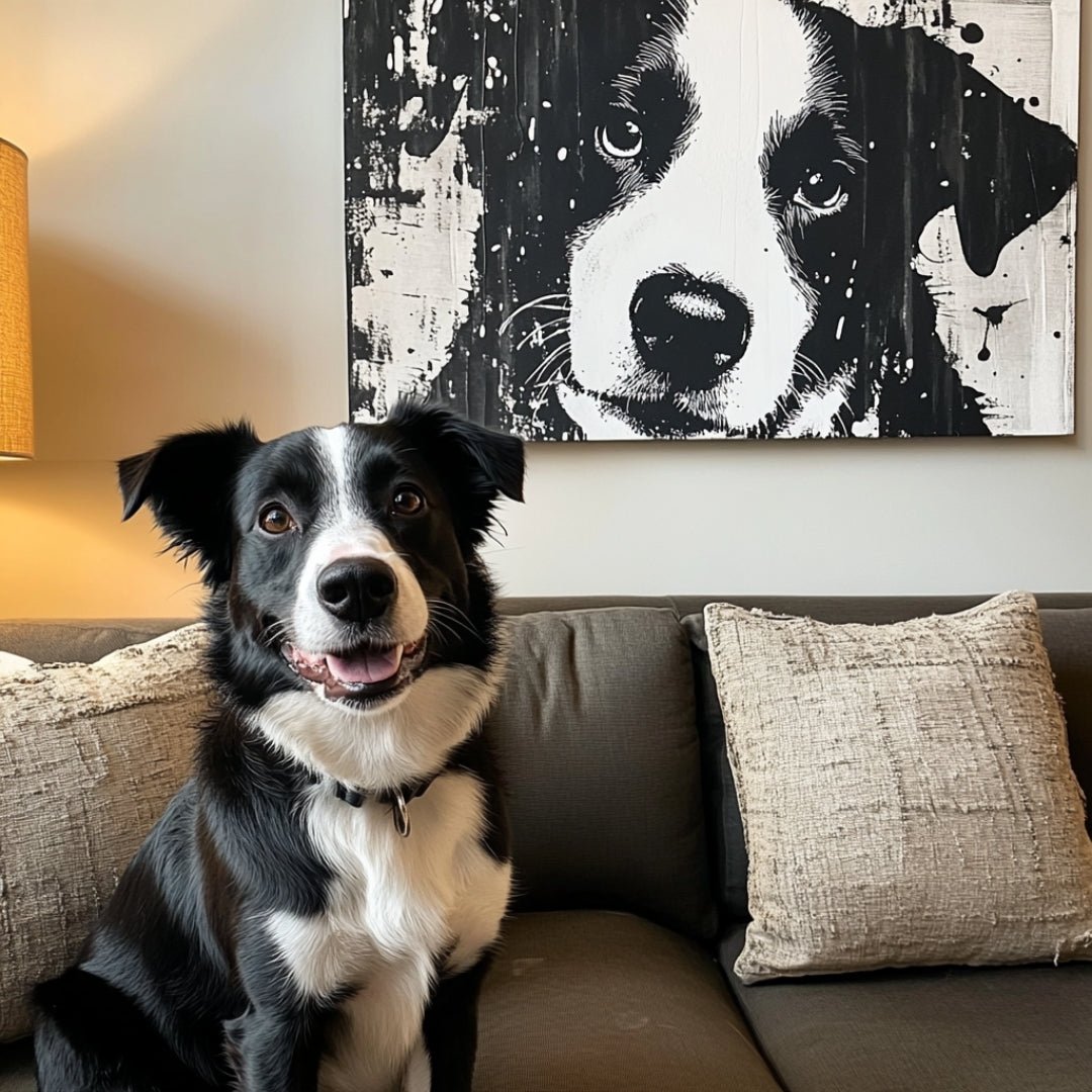 Custom Pet Portrait - Black & White Style