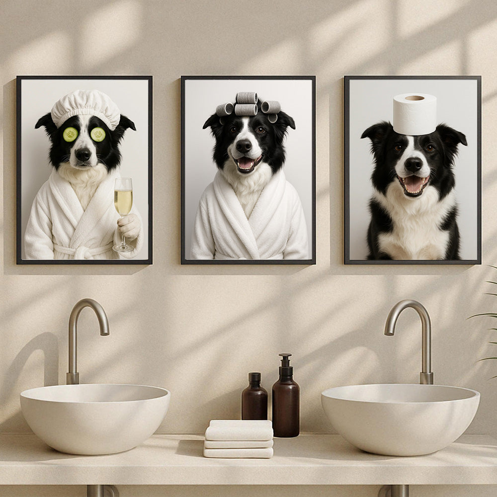 Custom Funny Pet Bathroom Wall Art