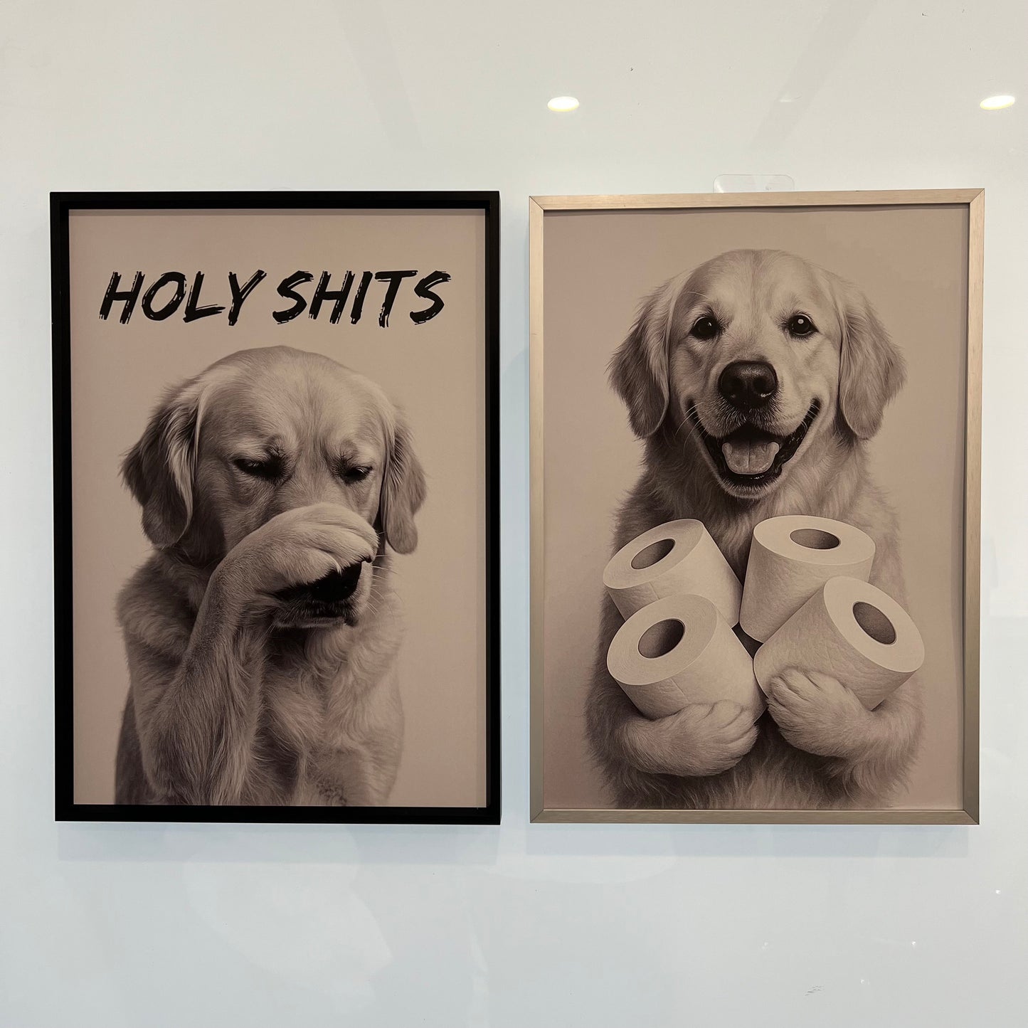 Custom Funny Pet Bathroom Wall Art