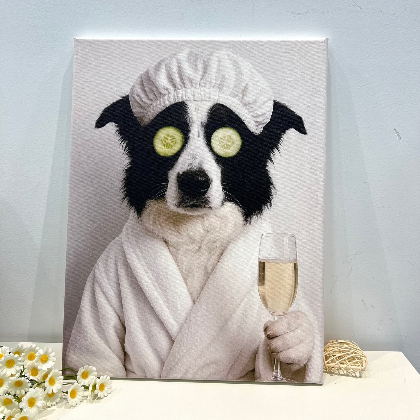 Custom Fun Pet Bathroom Wall Art Colorful Edition