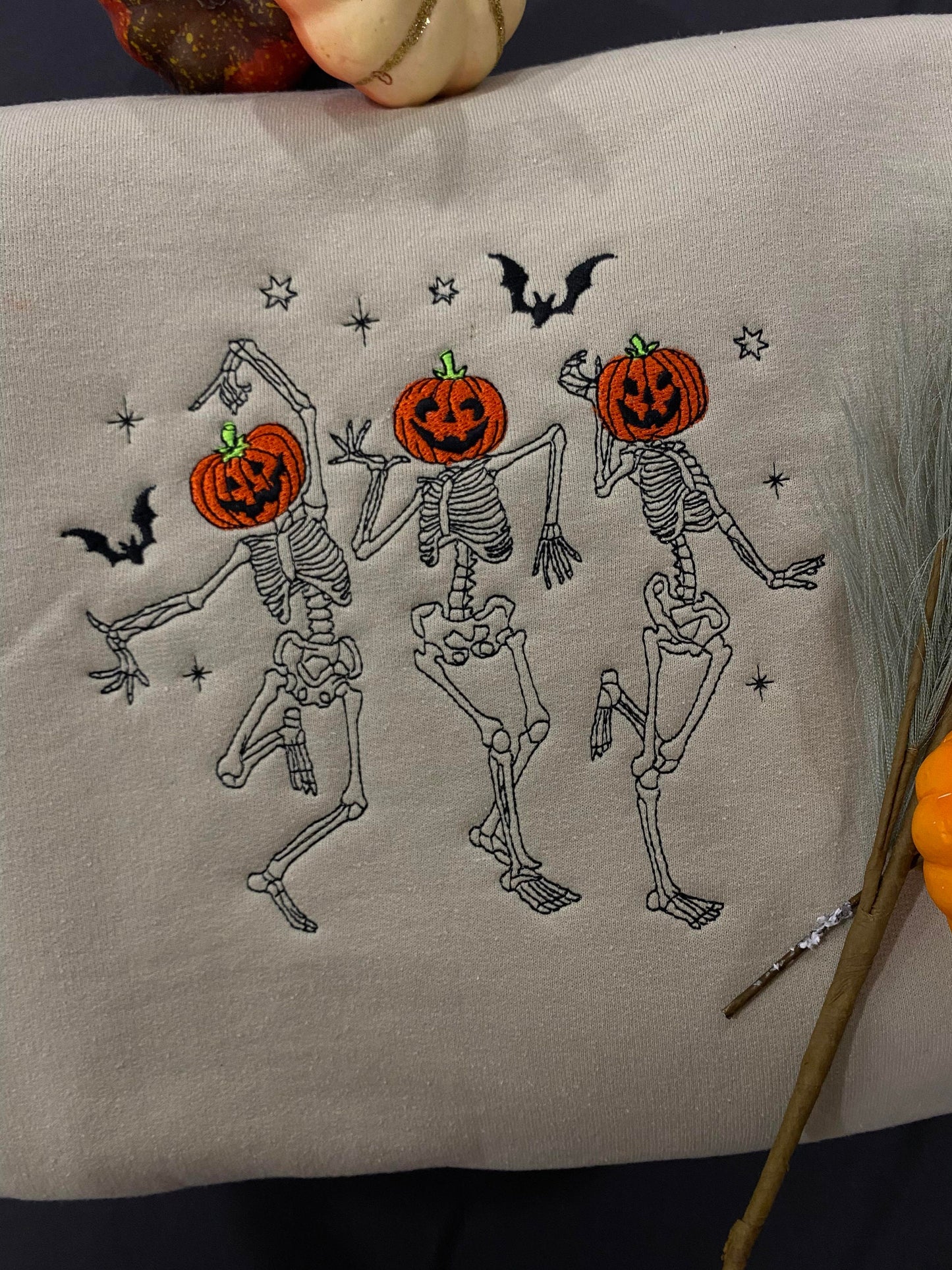 🎃🔥(Best seller)Embroidered Haunted Pumpkin Hoodie/Sweatshirt