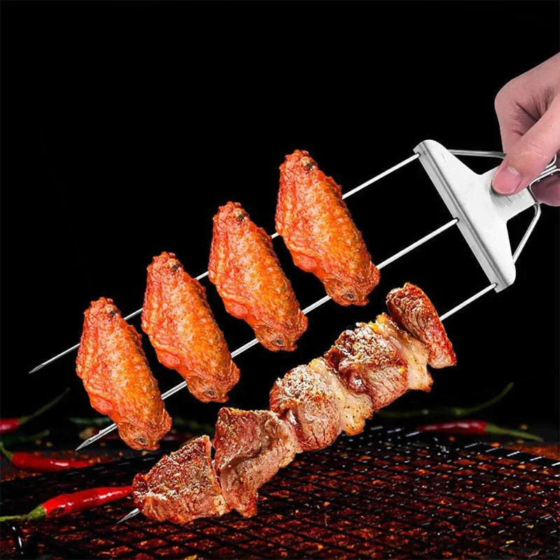 🔥Hot Sale Reusable 3 Way Grill Skewers - BBQ GrillSavant(buy one get one free)