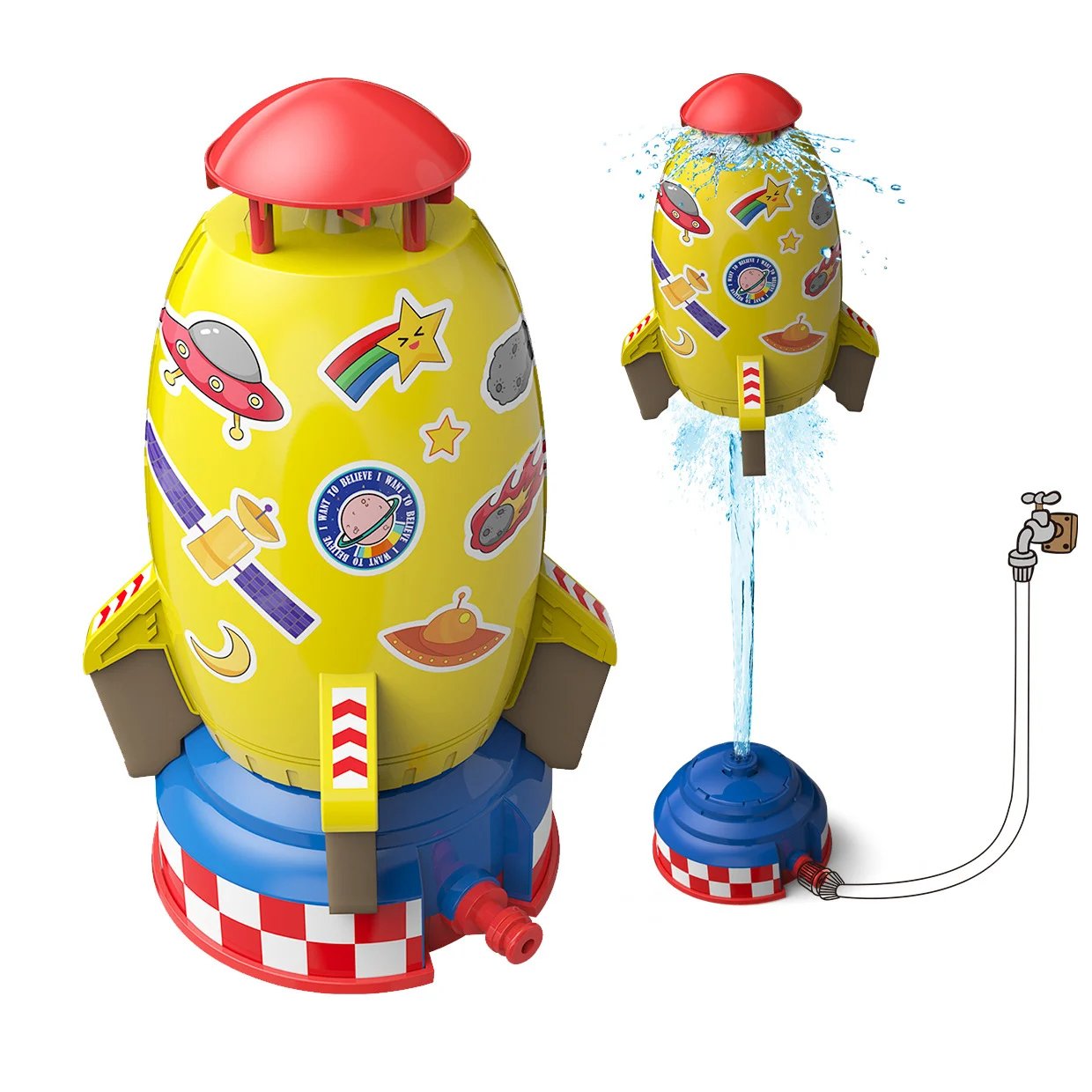 š„Last Day 50% OFF - 2023 Summer Toy Outdoor Yard Rocket Sprinkler