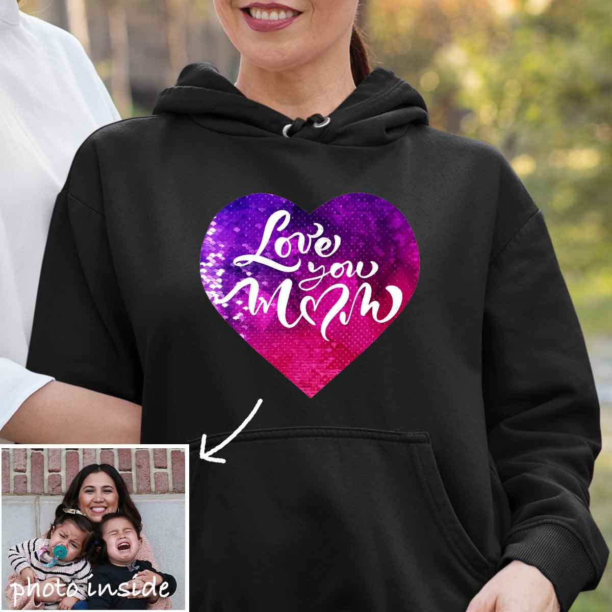 Custom Couple Flip Sequin Sweatshirt