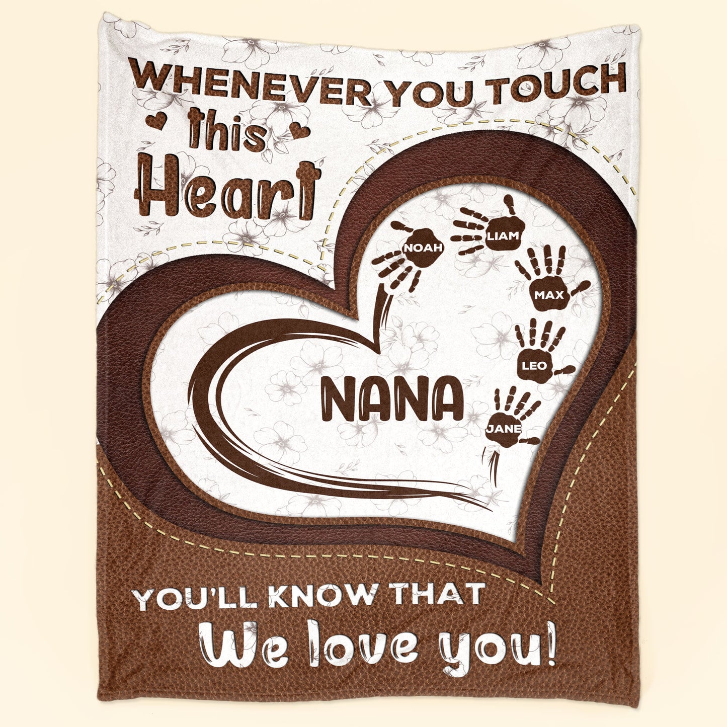 💖For Mom Blanket👩Whenever You Touch This Heart - Personalized Blanket