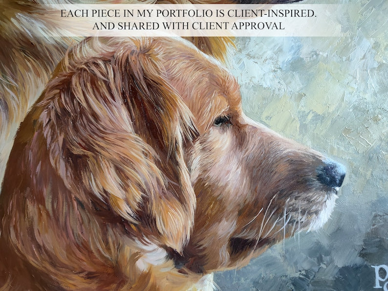 Oil painting commission, Custom oil portrait, Custom dog oil painting