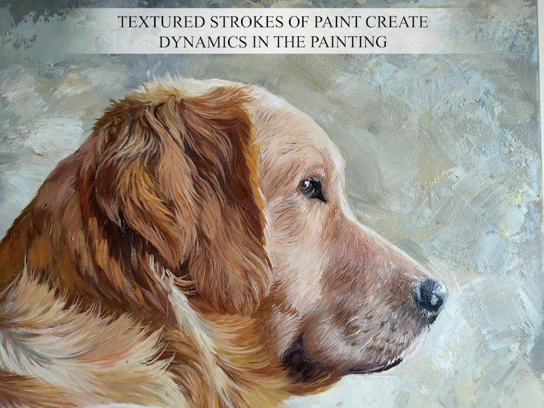 Oil painting commission, Custom oil portrait, Custom dog oil painting