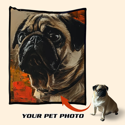 Customize Your Pet’s Exclusive Oil Painting Blanket