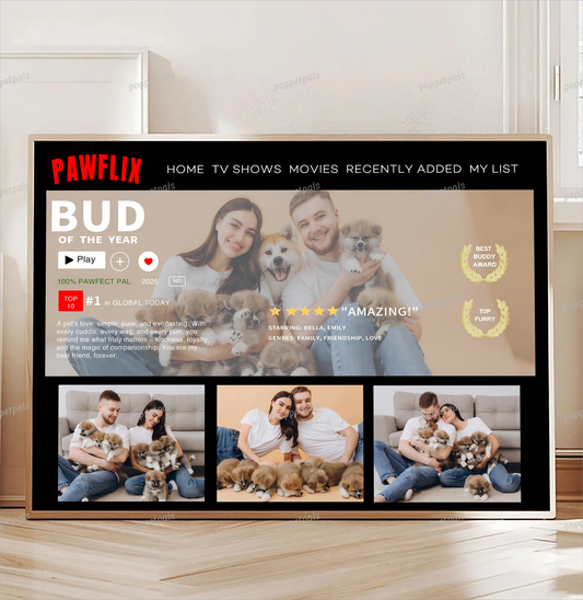 Personalized Pawflix Pets Photo Movie Frame For Pet Lovers