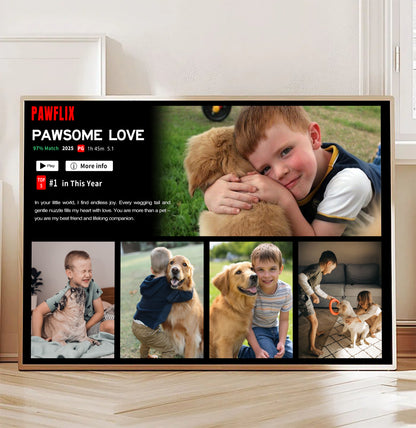 Personalized Petflix Pets Photo Movie Frame For Pet Parents