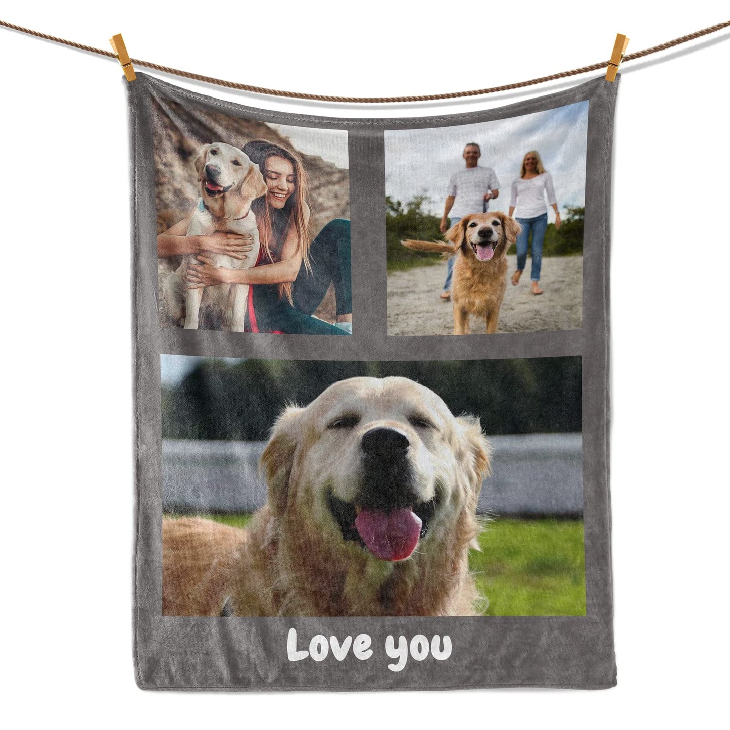 Custom Blanket with Photo， Funny Gifts for Boyfriend,Dad,Mom,Friends,New Year,Birthday