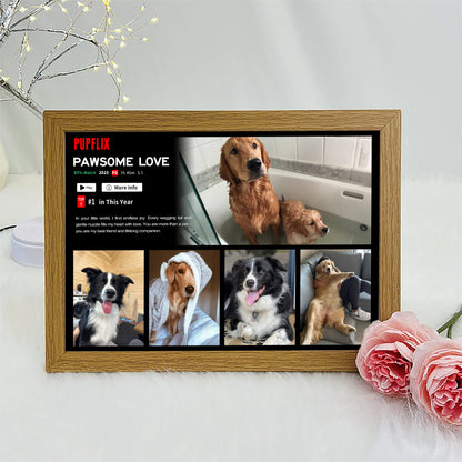 Personalized Petflix Pets Photo Movie Frame For Pet Parents