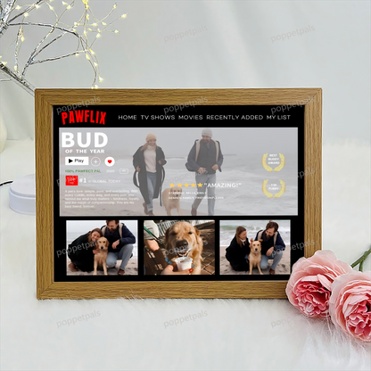 Personalized Pawflix Pets Photo Movie Frame For Pet Lovers
