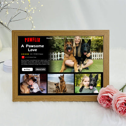 Custom Petflix Dog Cat Photos Movie Frame For Pet Parents