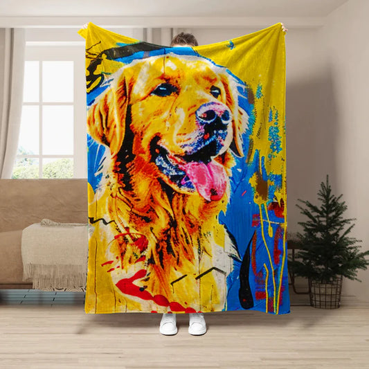 'Graffiti-Blue Funk' Custom Blanket