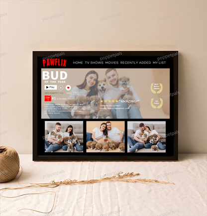 Personalized Pawflix Pets Photo Movie Frame For Pet Lovers