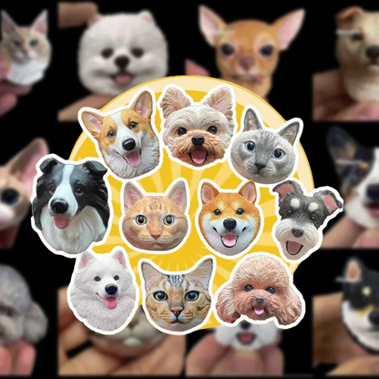 Custom Pet Sculpture – Multifunctional Pet Portrait Fridge Magnet and Car Air Freshener