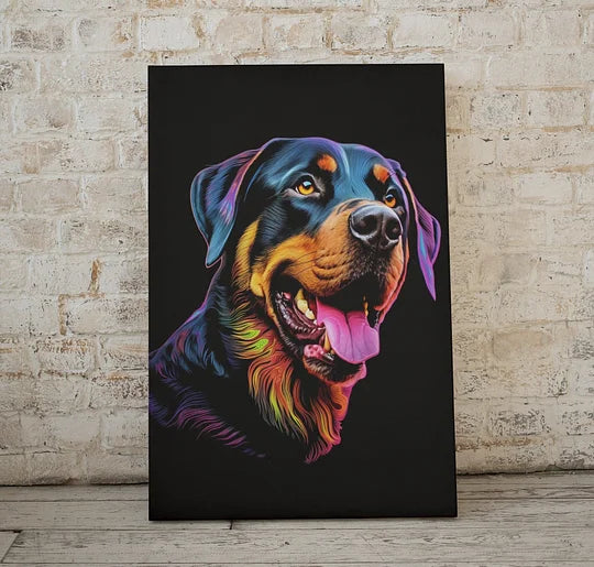 Popcolor Style Custom Pet Portrait Canvas