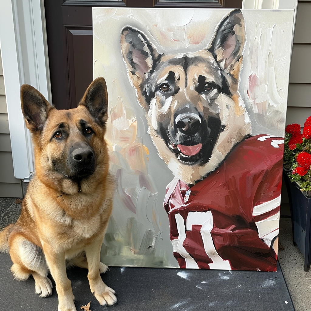 "Rugby Player" Pet Canvas