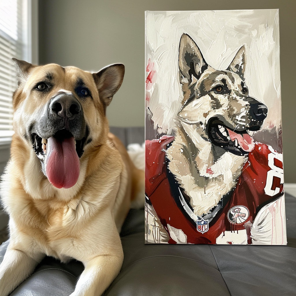 "Rugby Player" Pet Canvas