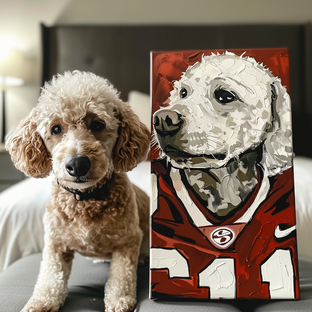"Rugby Player" Pet Canvas
