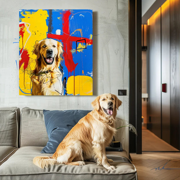 Custom 3D Embossed Canvas Painting-Graffiti-Blue Funk Canvas