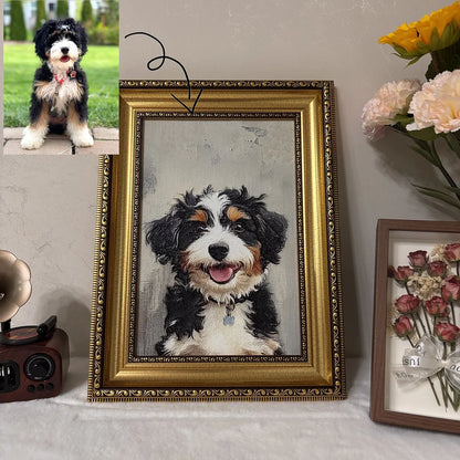 3D Embossed Canvas Painting Custom Pet Portrait Canvas Collection