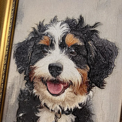 3D Embossed Canvas Painting Custom Pet Portrait Canvas Collection