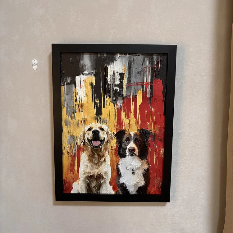 3D Embossed Canvas Painting Custom Pet Portrait Canvas Collection