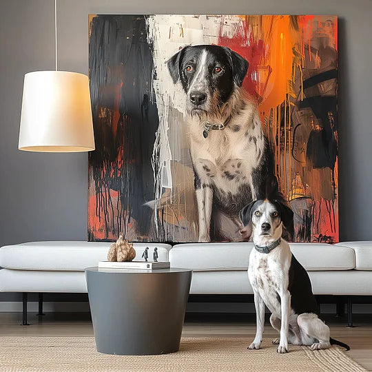 Custom 3D Embossed Canvas Painting-"The beast on fire"