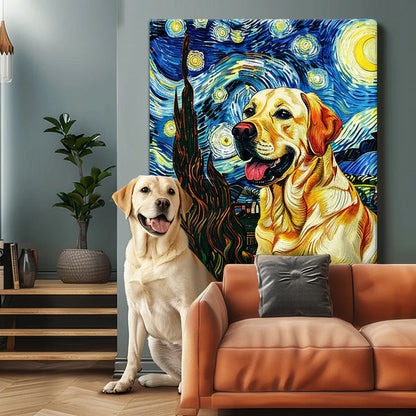 Custom 3D Embossed Canvas Painting-"VG-Starry Night"