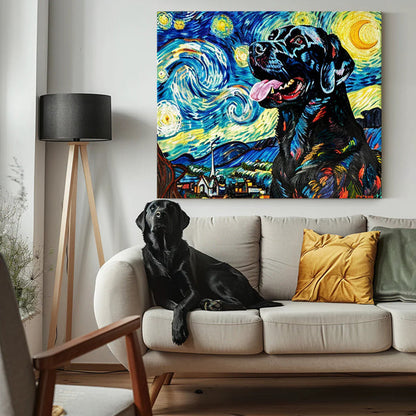 Custom 3D Embossed Canvas Painting-"VG-Starry Night"