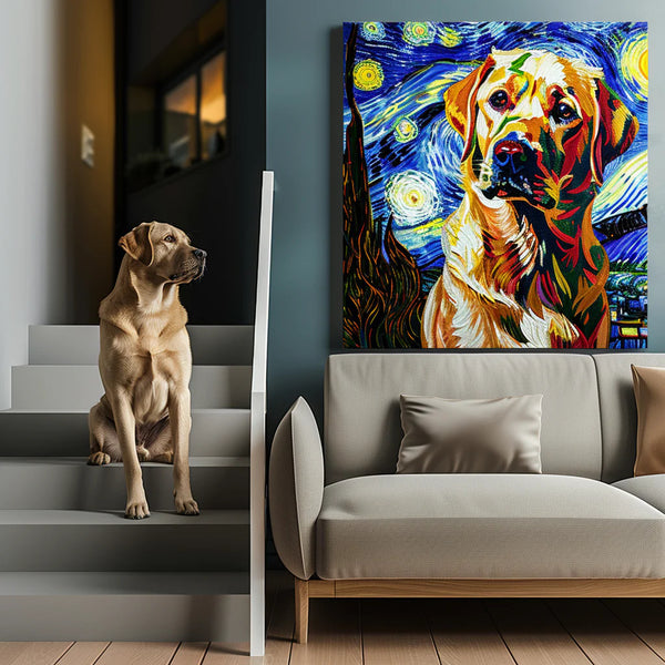 Custom 3D Embossed Canvas Painting-"VG-Starry Night"