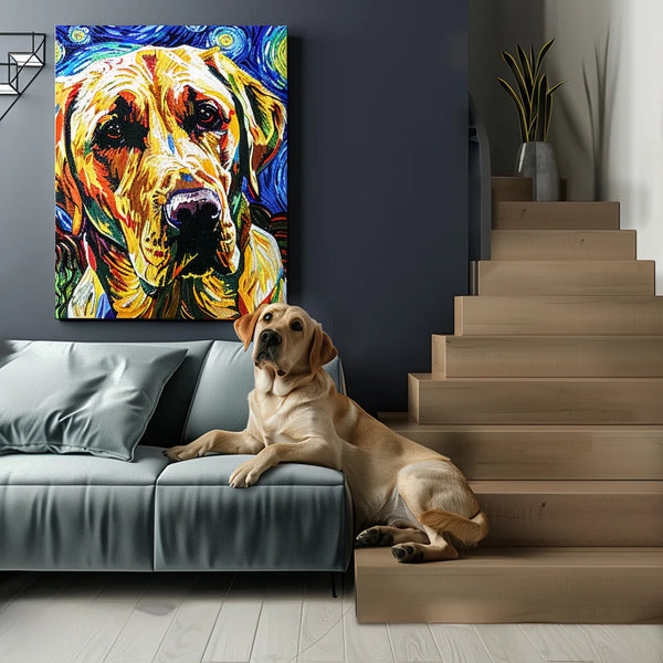 Custom 3D Embossed Canvas Painting-"VG-Starry Night"