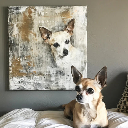 Custom 3D Embossed Canvas Painting-"Snowfield"