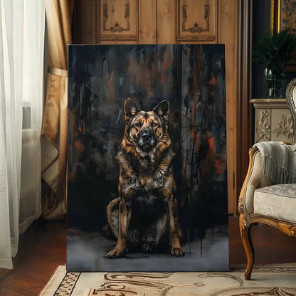 Custom 3D Embossed Canvas Painting-"Autumn and rocks"