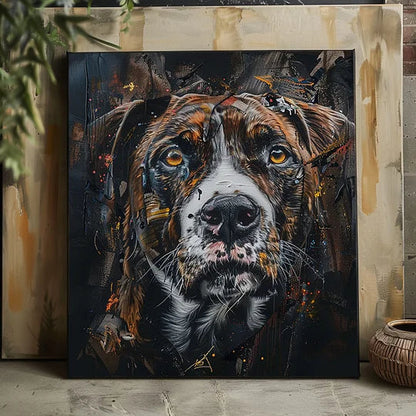 Custom 3D Embossed Canvas Painting-"Autumn and rocks"