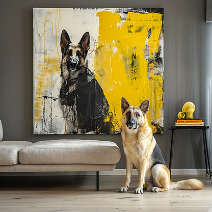 Custom 3D Embossed Canvas Painting-"Ginkgo in the Rain"