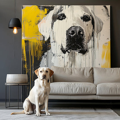 Custom 3D Embossed Canvas Painting-"Ginkgo in the Rain"