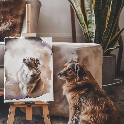 Custom 3D Embossed Canvas Painting-"Watercolor"