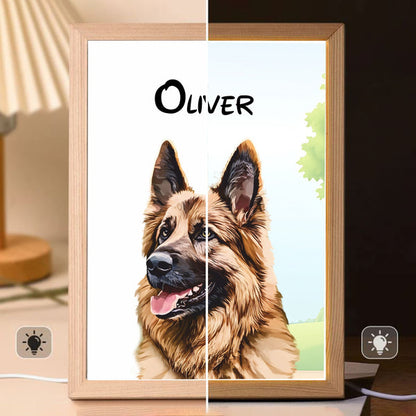 Personalised Light Up Picture Frame (Dog)